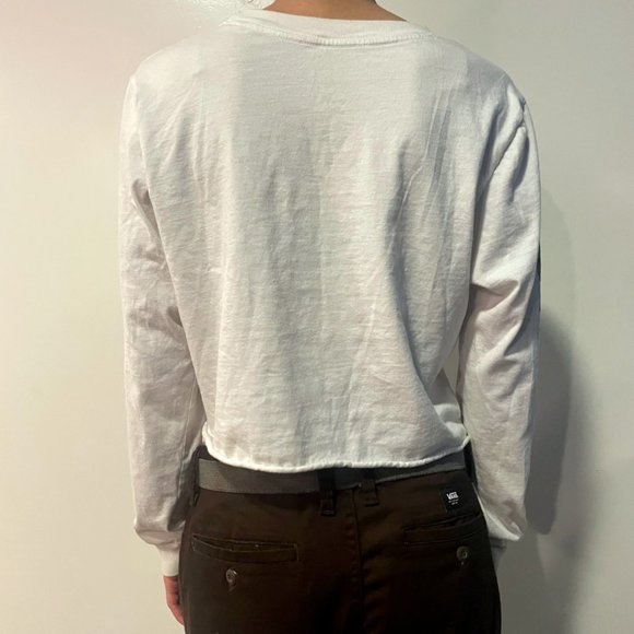 White Vans long sleeve crop top, M - Picture 2 of 3